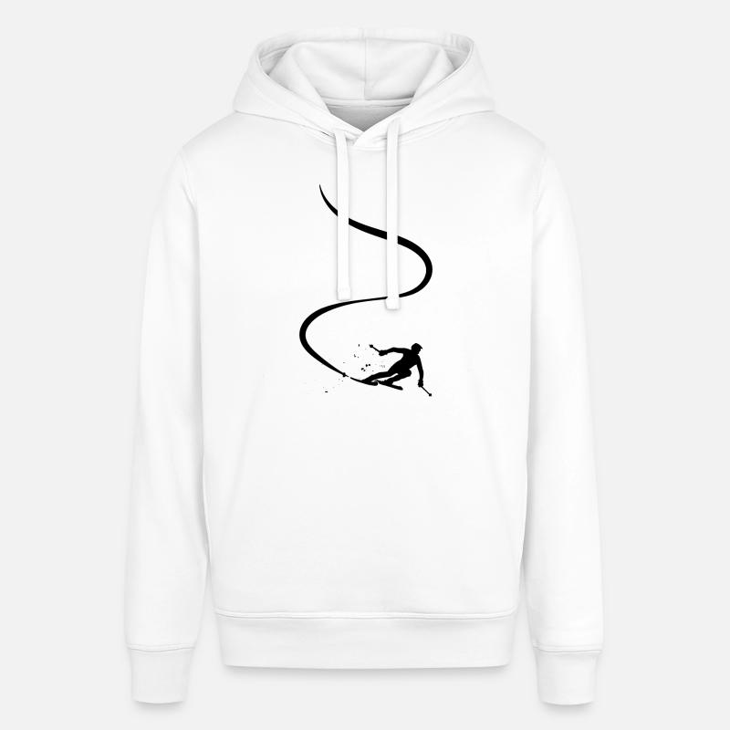 Sciatore Sci alpino Sci Sci Sciatore Sci - Felpa con cappuccio unisex SOUNDER di Stanley/Stella - bianco