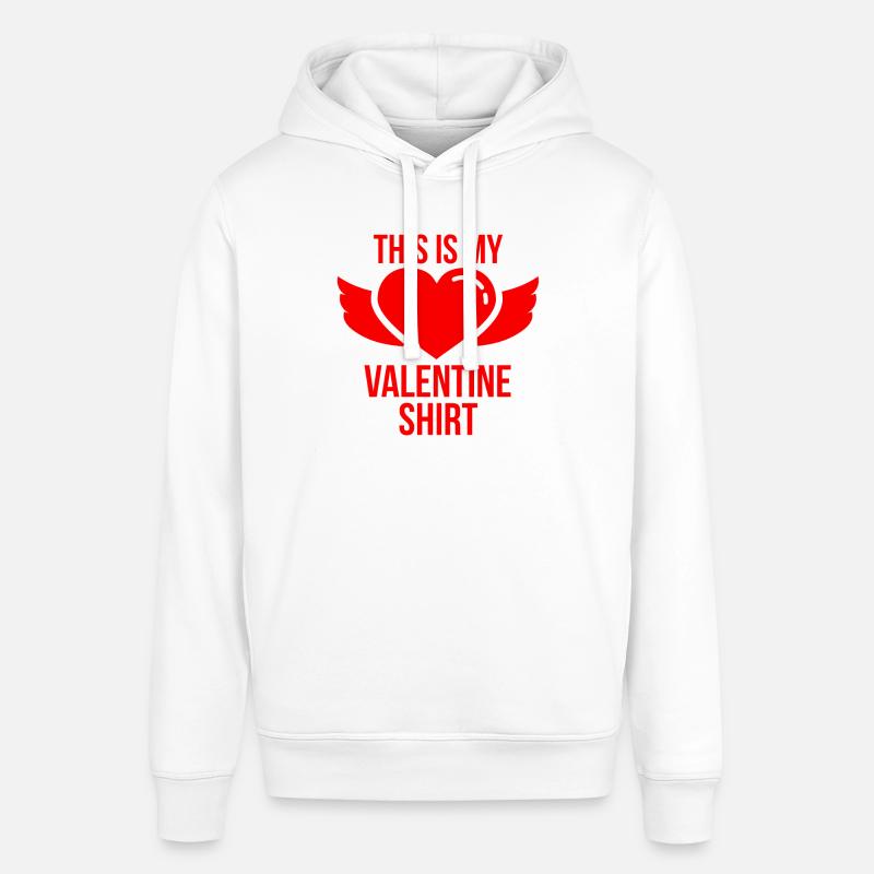 Saint-Valentin, Saint-Valentin, Saint-Valentin - Sweat à capuche SOUNDER Stanley/Stella Unisexe - blanc