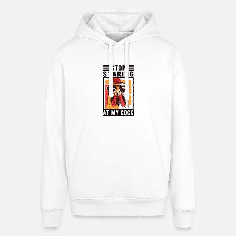 Arrêtez de regarder ma bite - Sweat à capuche SOUNDER Stanley/Stella Unisexe - blanc