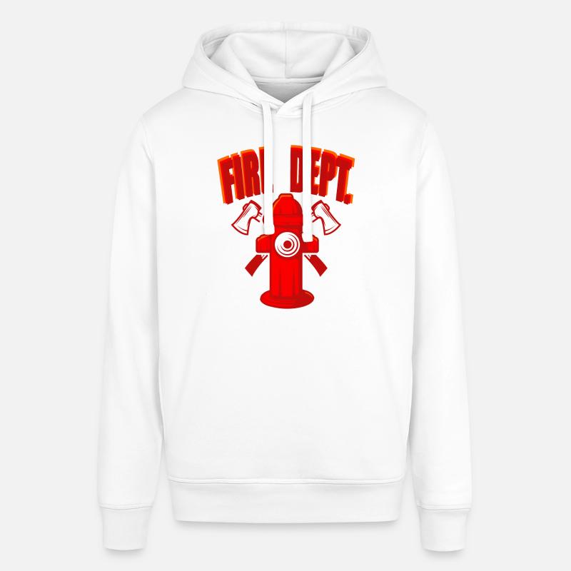 Fire Dept. Pompier Hydrant - Sweat à capuche SOUNDER Stanley/Stella Unisexe - blanc