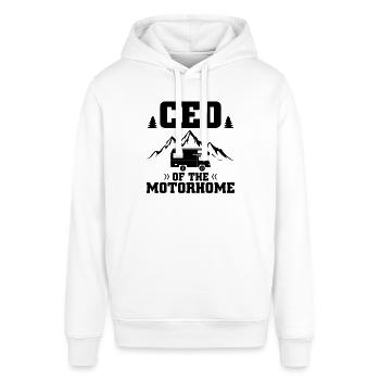 Wohnmobil CEO Of The Motorhome Womo Chef - Stanley/Stella Unisex Hoodie SOUNDER - Weiß - Vorne - Alina (178cm) & Michal (187cm)