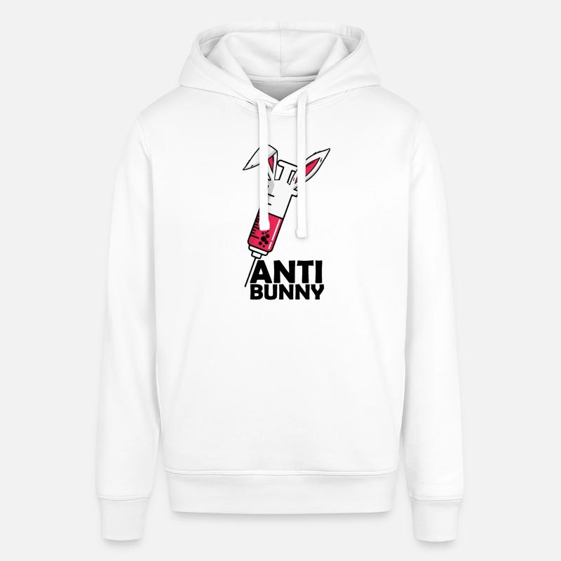 Anti-corps drôle de la vaccination de Pâques de lapin - Sweat à capuche SOUNDER Stanley/Stella Unisexe - blanc