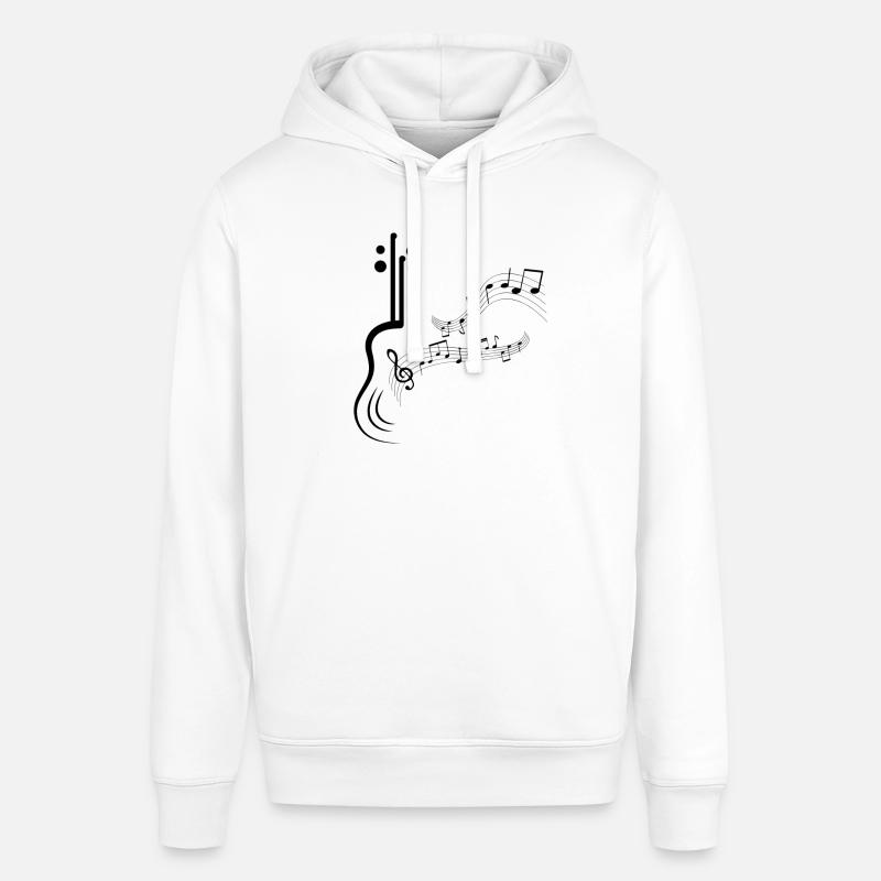 Musiknoter Musikmusikere Noder noder clef noder - Stanley/Stella SOUNDER unisex hoodie - hvid