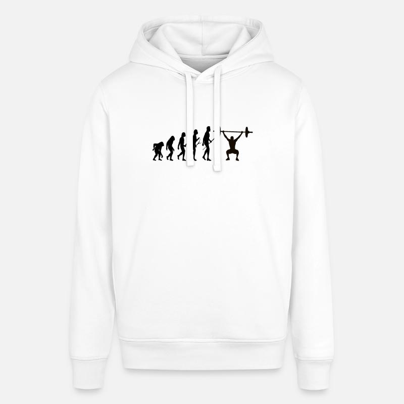 Évolution de la musculation - Sweat à capuche SOUNDER Stanley/Stella Unisexe - blanc