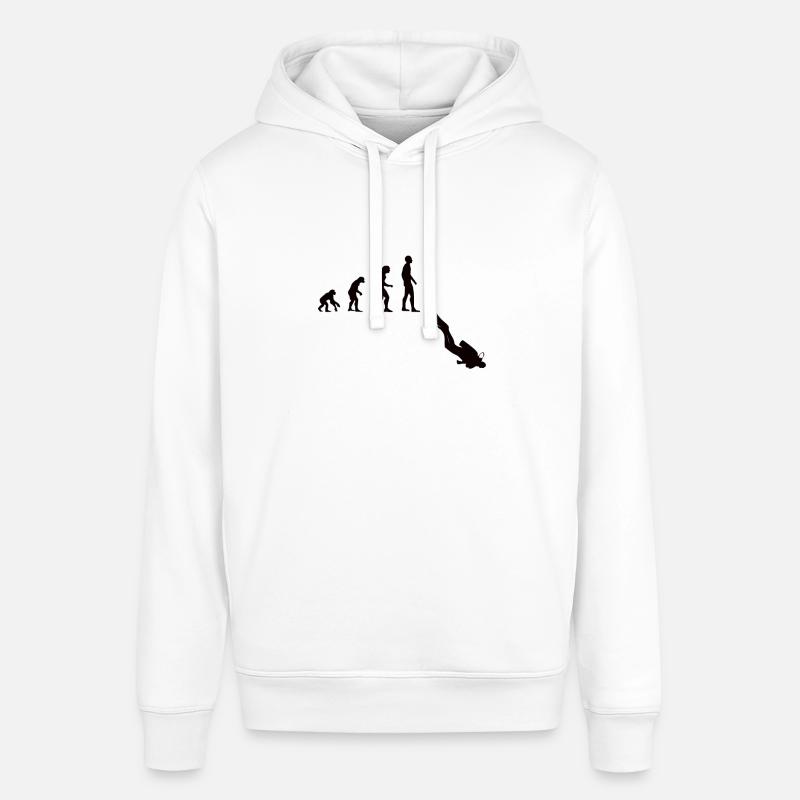 Tauchen Evolution | Menschen Entwicklung Idee - Stanley/Stella Unisex Hoodie SOUNDER - Weiß