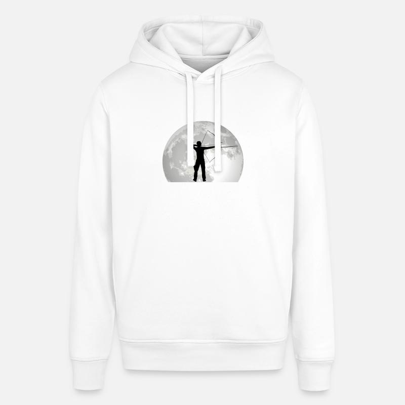 Arc-en-ciel Lune Flèche et arc - Sweat à capuche SOUNDER Stanley/Stella Unisexe - blanc
