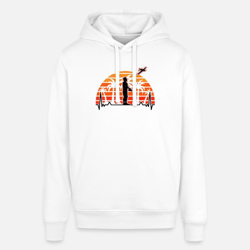 Modellflugzeug Evolution Modellflieger Modellbauer - Stanley/Stella Unisex Hoodie SOUNDER - Weiß