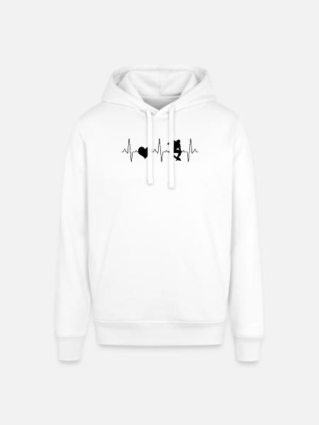 Skating Skating Heartbeat - Stanley/Stella SOUNDER Unisex Hoodie - white
