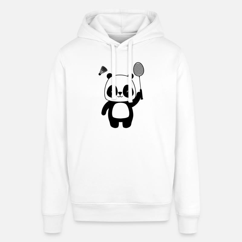 Badminton Panda mignon et drôle - Sweat à capuche SOUNDER Stanley/Stella Unisexe - blanc