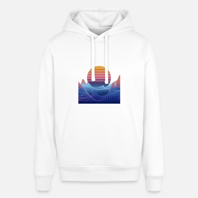 Synthwave Sunset Design - Sweat à capuche SOUNDER Stanley/Stella Unisexe - blanc