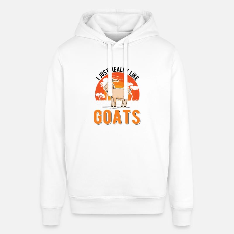 J’aime vraiment Goats Goat Host Goat - Sweat à capuche SOUNDER Stanley/Stella Unisexe - blanc