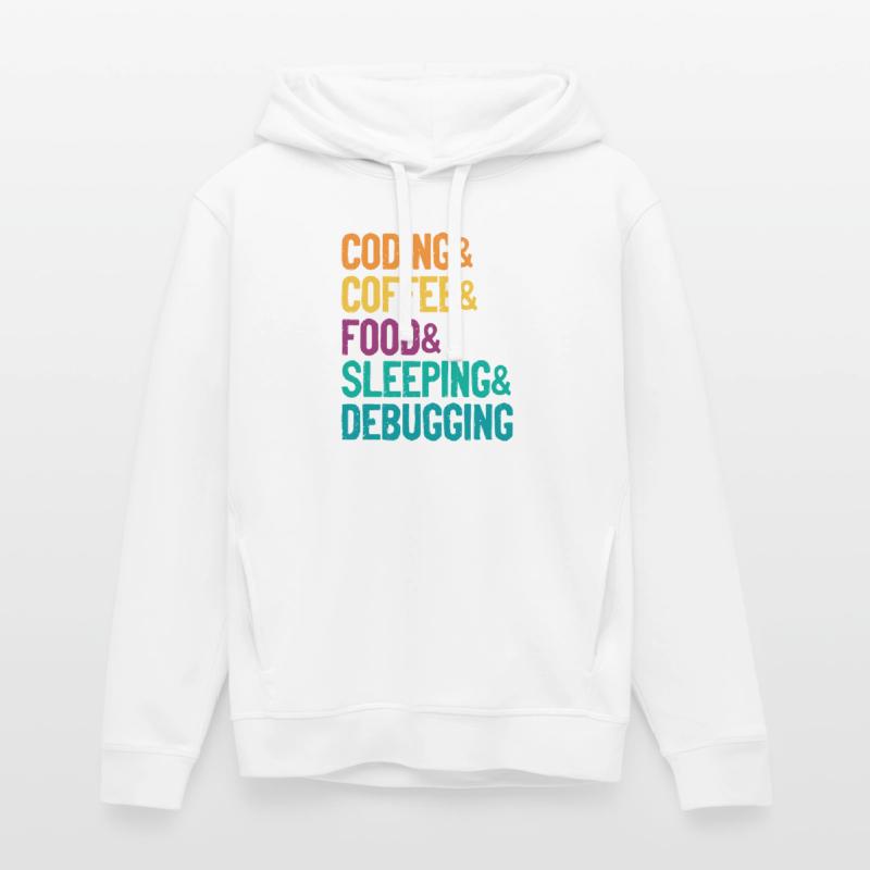 Coding Coffee Food Sleeping Debbuging Programmer C Stanley/Stella Unisex Hoodie SOUNDER