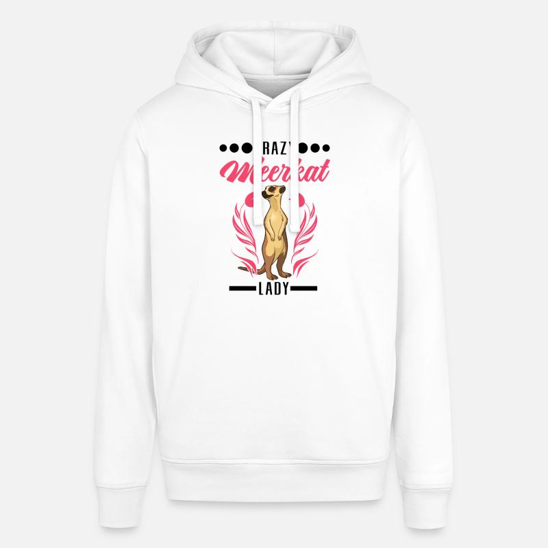 Dame suricate folle Erdmännchen - Sweat à capuche SOUNDER Stanley/Stella Unisexe - blanc
