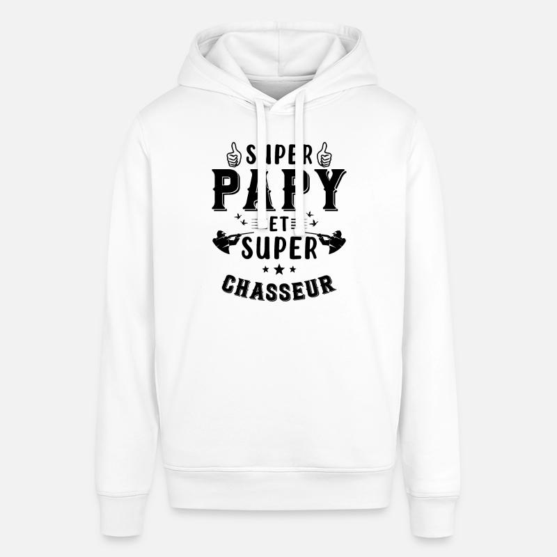Super papy et Super Chasseur - Sweat à capuche SOUNDER Stanley/Stella Unisexe - blanc