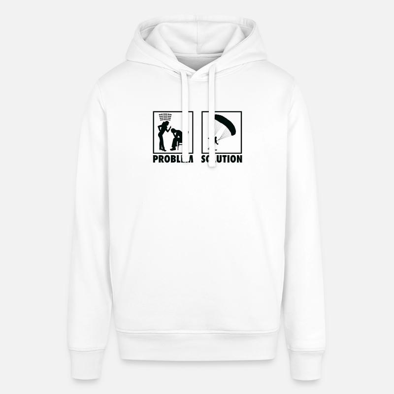 Parachuting Skydiving Skydiver Statement Problem - Stanley/Stella Unisex Hoodie SOUNDER - Weiß