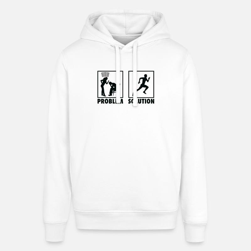 Athletics Athletes Statement Problem Solution. - Stanley/Stella Unisex Hoodie SOUNDER - Weiß