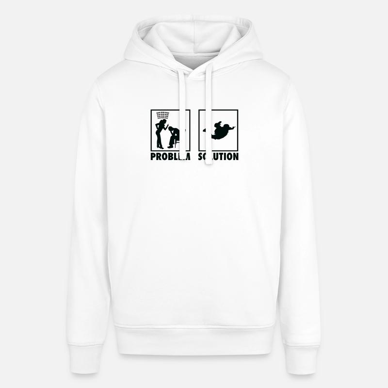 Skydiving Skydivers Statement Problem Solution. - Stanley/Stella SOUNDER Unisex Hoodie - white