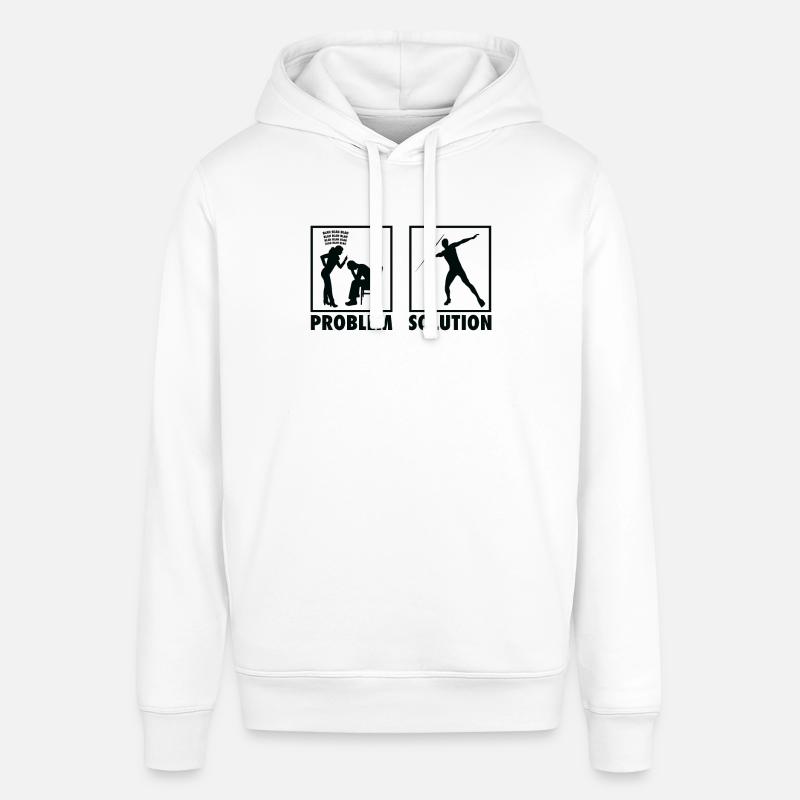 Athletics Athletes Statement Problem Solution. - Stanley/Stella Unisex Hoodie SOUNDER - Weiß