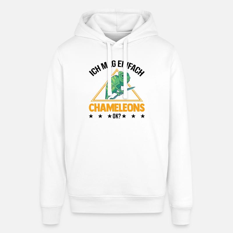J’aime juste les caméléons - Sweat à capuche SOUNDER Stanley/Stella Unisexe - blanc