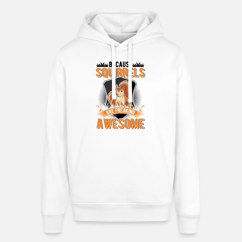 Eichhörnchen Geschenk Squirrel Grauhörnchen - Stanley/Stella Unisex Hoodie SOUNDER - Weiß
