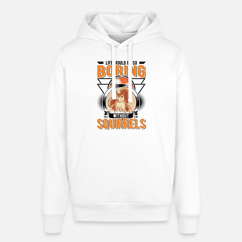 Squirrel Gift Squirrel Grey Squirrel - Stanley/Stella SOUNDER Unisex Hoodie - white