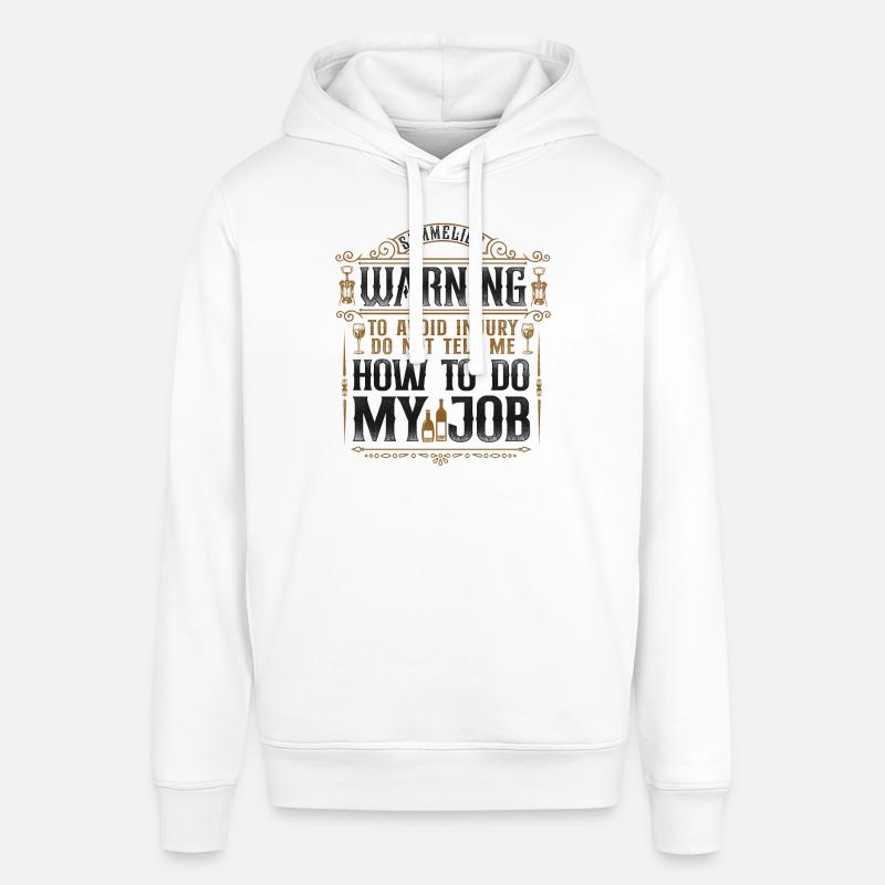 Sommelier Wine Drinking Tasting - Stanley/Stella Unisex Hoodie SOUNDER - Weiß