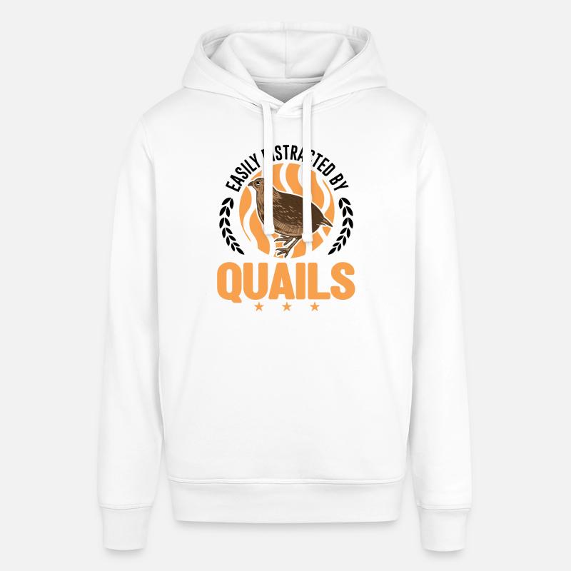 Facilement distrait par les cailles - Sweat à capuche SOUNDER Stanley/Stella Unisexe - blanc