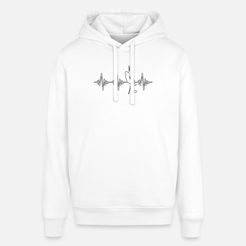 Rythme cardiaque d’escalade - Sweat à capuche SOUNDER Stanley/Stella Unisexe - blanc