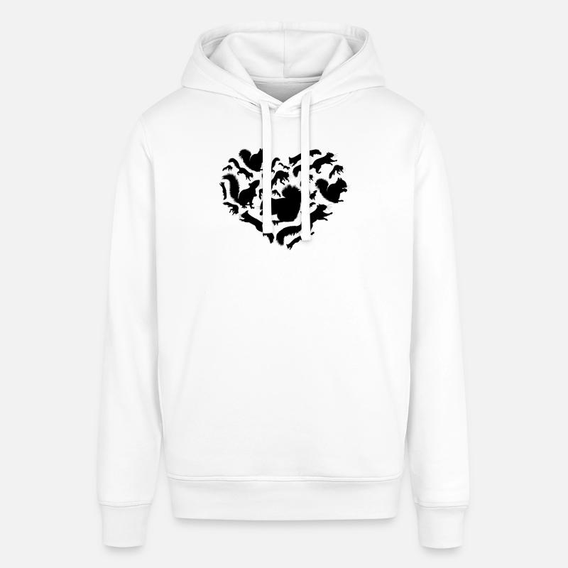 Eichhörnchen mit Eichhörnchen, süßes Eichhörnchen - Stanley/Stella Unisex Hoodie SOUNDER - Weiß