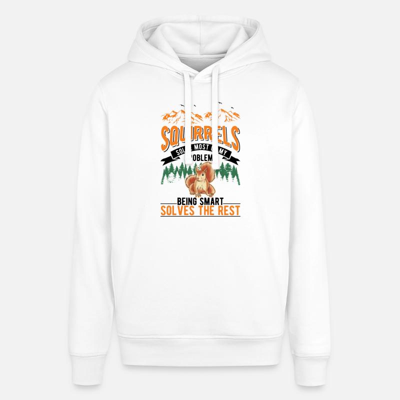 Eichhörnchen Geschenk Grauhörnchen Squirrel - Stanley/Stella Unisex Hoodie SOUNDER - Weiß