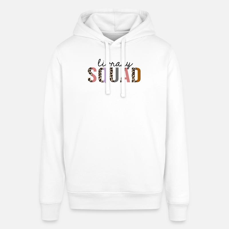 Bibliothèque Squad imprimé léopard drôle - Sweat à capuche SOUNDER Stanley/Stella Unisexe - blanc