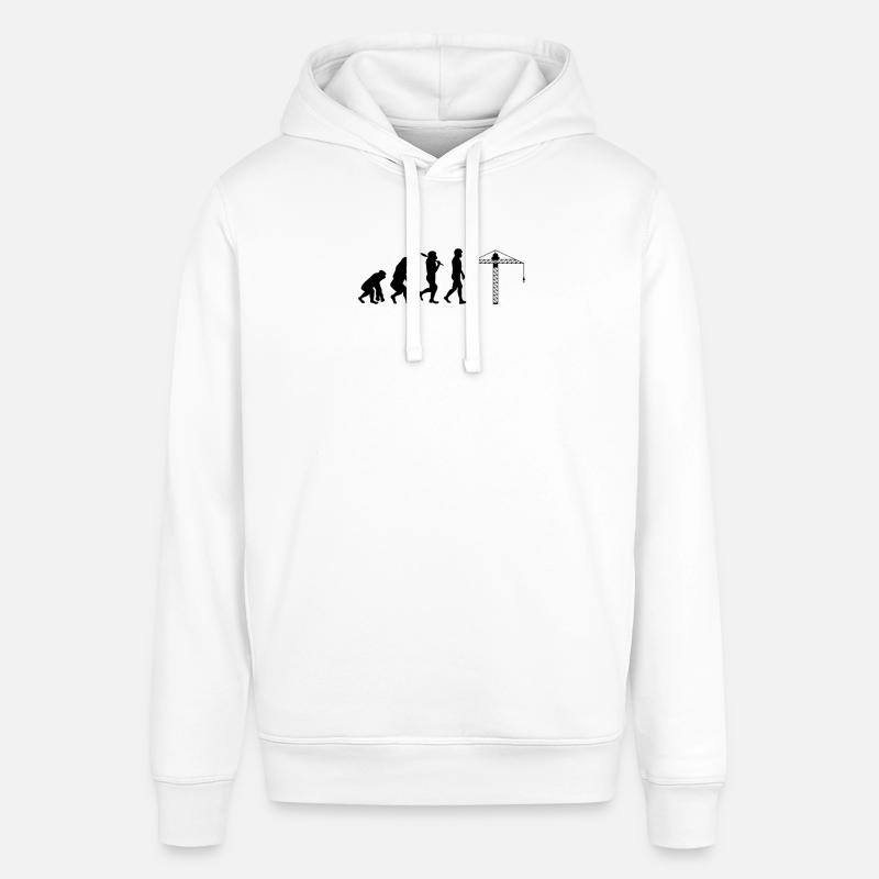 Évolution du grutier - Sweat à capuche SOUNDER Stanley/Stella Unisexe - blanc