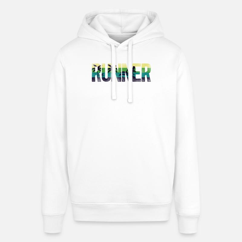 Running Runner Semi-Marathon Rétro - Sweat à capuche SOUNDER Stanley/Stella Unisexe - blanc
