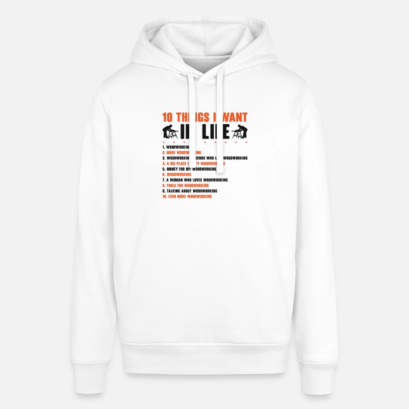 Artisans menuisiers Menuisier Charpentier - Sweat à capuche SOUNDER Stanley/Stella Unisexe - blanc