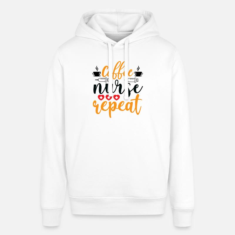 Infirmière de café Répéter - Sweat à capuche SOUNDER Stanley/Stella Unisexe - blanc