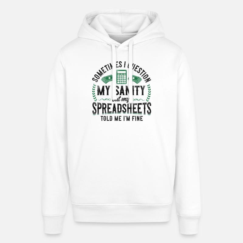 Comptable Comptable Comptable Comptabilité - Sweat à capuche SOUNDER Stanley/Stella Unisexe - blanc