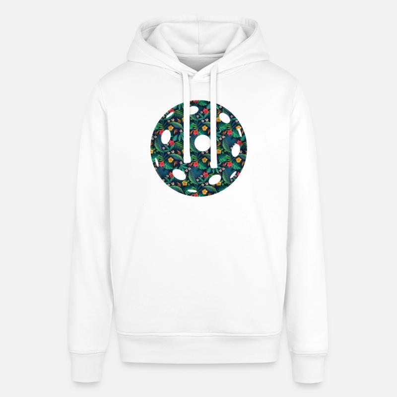 Fleur de pickleball florale - Sweat à capuche SOUNDER Stanley/Stella Unisexe - blanc