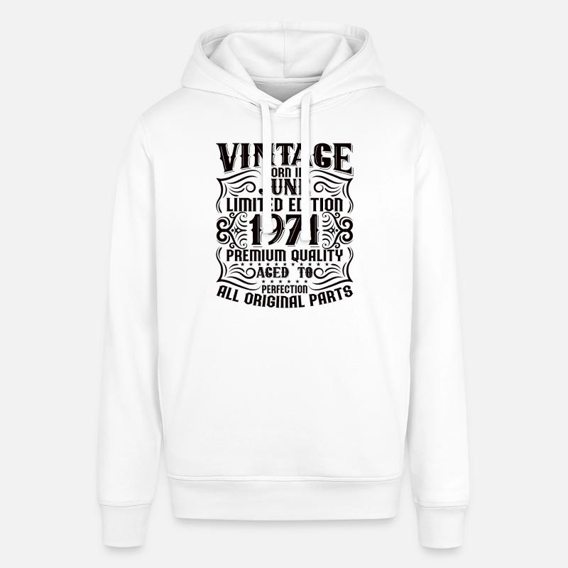 1971 Juin Birthday Legend - Sweat à capuche SOUNDER Stanley/Stella Unisexe - blanc