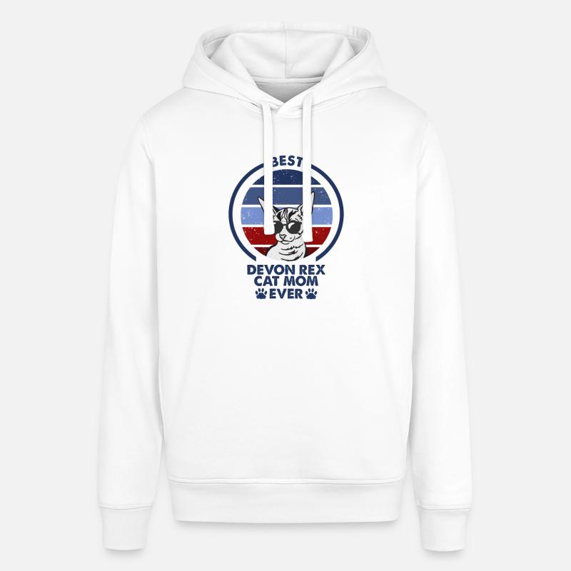 Maman chat - Devon Rex Chat - Sweat à capuche SOUNDER Stanley/Stella Unisexe - blanc