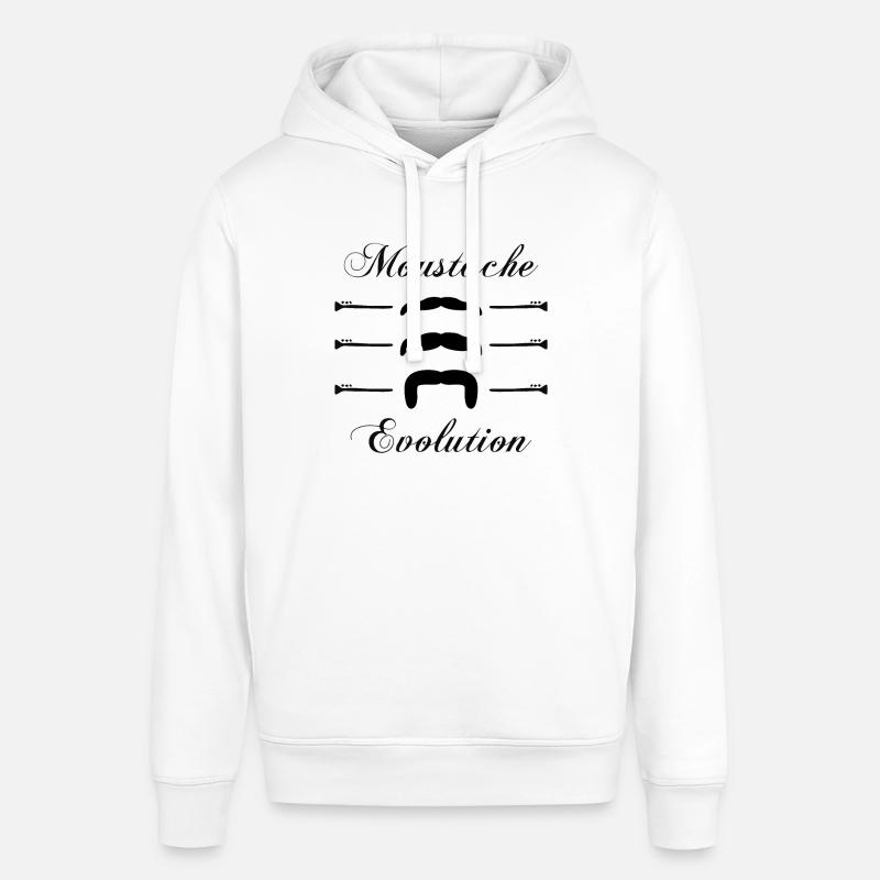 moustaches évolution, Idée cadeau d'élégance. - Sweat à capuche SOUNDER Stanley/Stella Unisexe - blanc