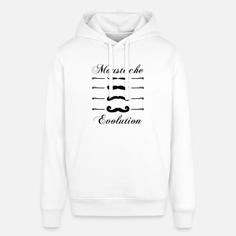 moustaches évolution, Idée cadeau d'élégance. - Sweat à capuche SOUNDER Stanley/Stella Unisexe - blanc