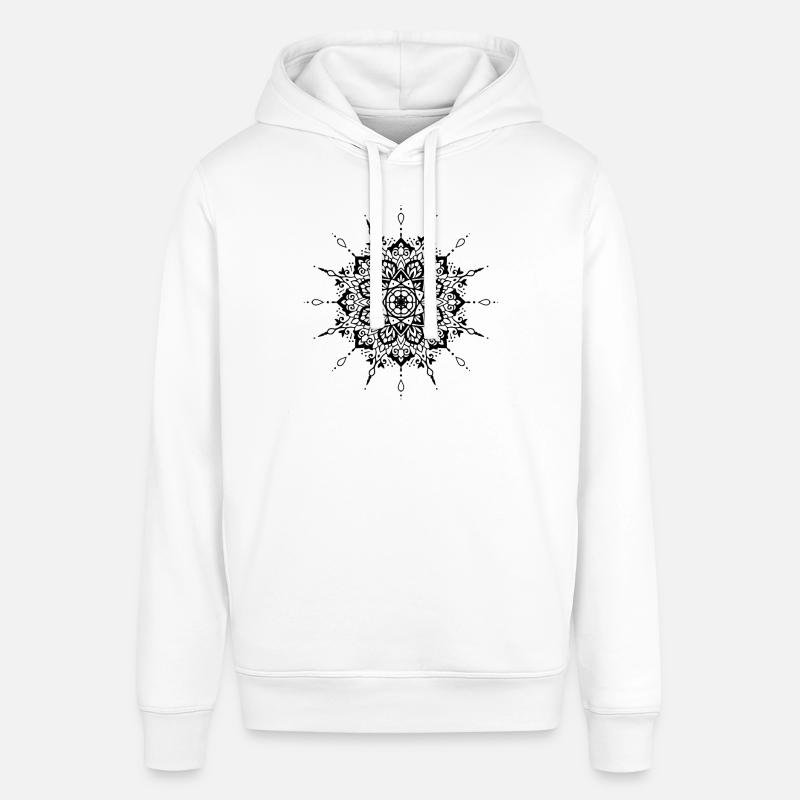Fleur Mandala - Sweat à capuche SOUNDER Stanley/Stella Unisexe - blanc