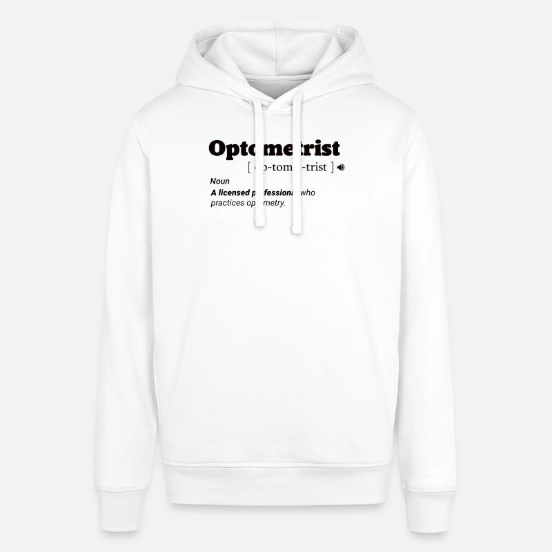 Opticien Optométriste Opticien Ophtalmologiste Café - Sweat à capuche SOUNDER Stanley/Stella Unisexe - blanc