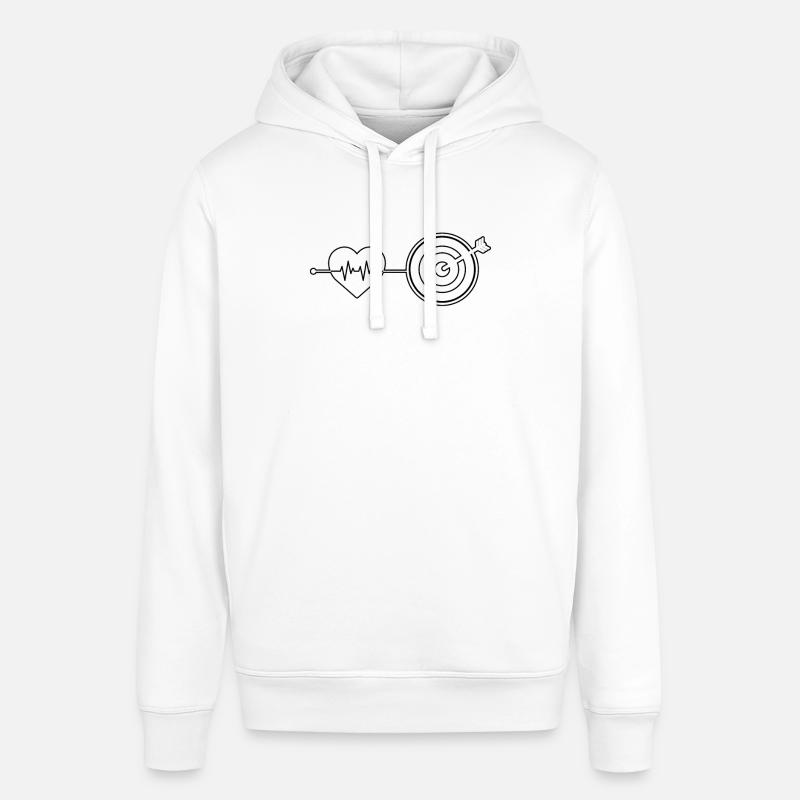 Battements de cœur de fléchettes - Sweat à capuche SOUNDER Stanley/Stella Unisexe - blanc
