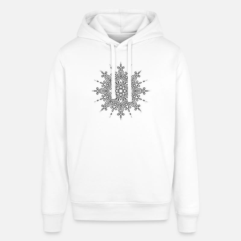Fleur Mandala - Sweat à capuche SOUNDER Stanley/Stella Unisexe - blanc