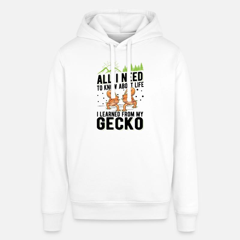 Gecko Cadeau Léopard Gecko - Sweat à capuche SOUNDER Stanley/Stella Unisexe - blanc