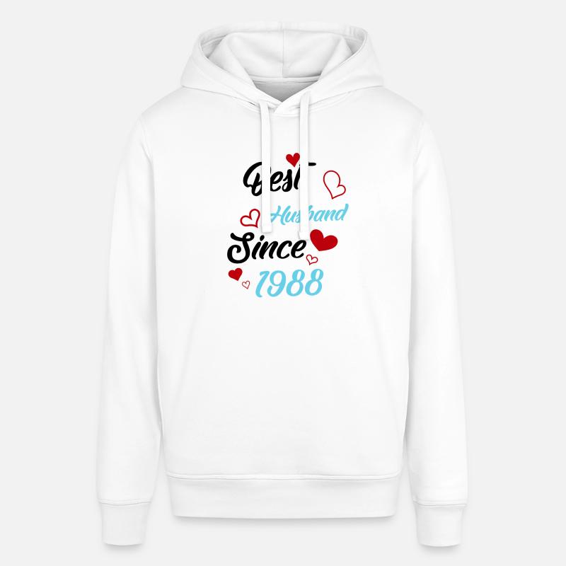 Bester Ehemann seit 1988 Hochzeit - Stanley/Stella Unisex Hoodie SOUNDER - Weiß