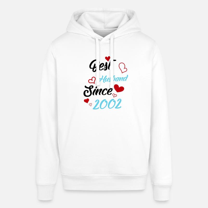 Bester Ehemann seit 2002 Hochzeit - Stanley/Stella Unisex Hoodie SOUNDER - Weiß