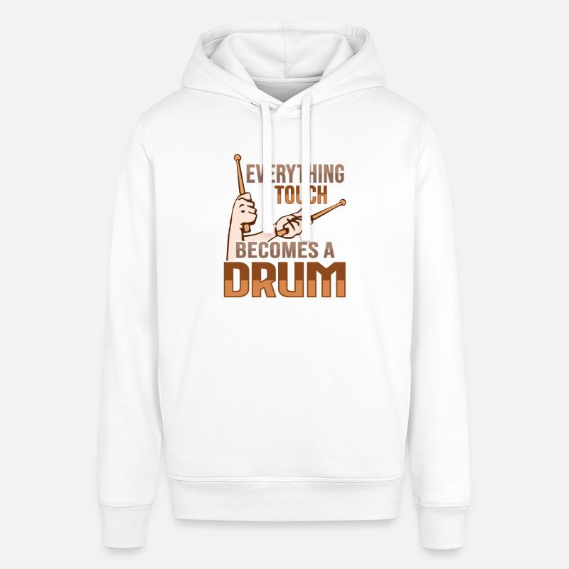 Conception de percussions de batterie - Sweat à capuche SOUNDER Stanley/Stella Unisexe - blanc