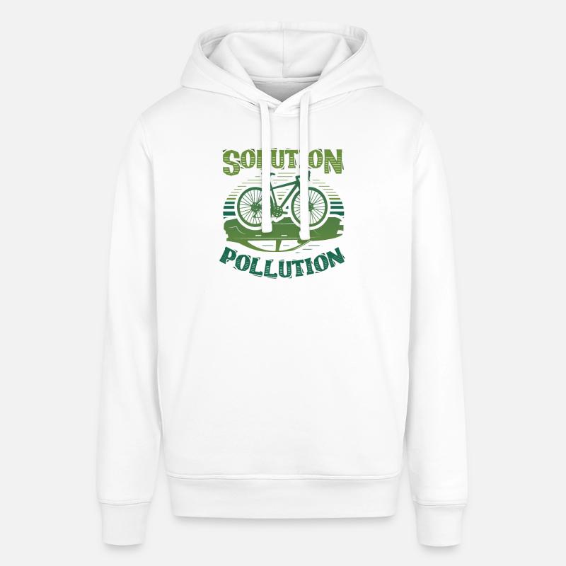 Polution Solution Umweltschutz Radfahren - Stanley/Stella Unisex Hoodie SOUNDER - Weiß